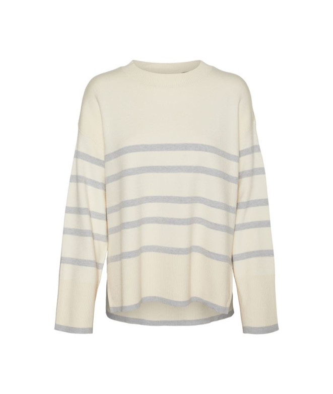 Vero Moda saba O-Necktripe Birch Sweater Femme