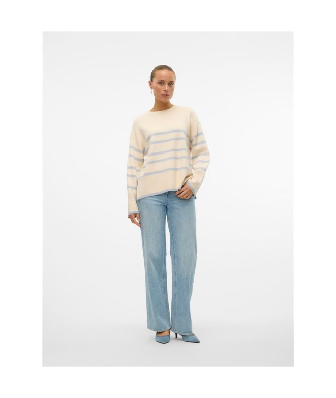 Jersey Vero Moda saba O-Necktripe Birch Mujer