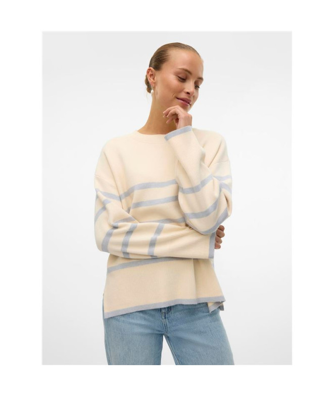 Jersey Vero Moda saba O-Necktripe Birch Mujer