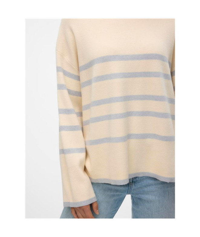 Jersey Vero Moda saba O-Necktripe Birch Mujer