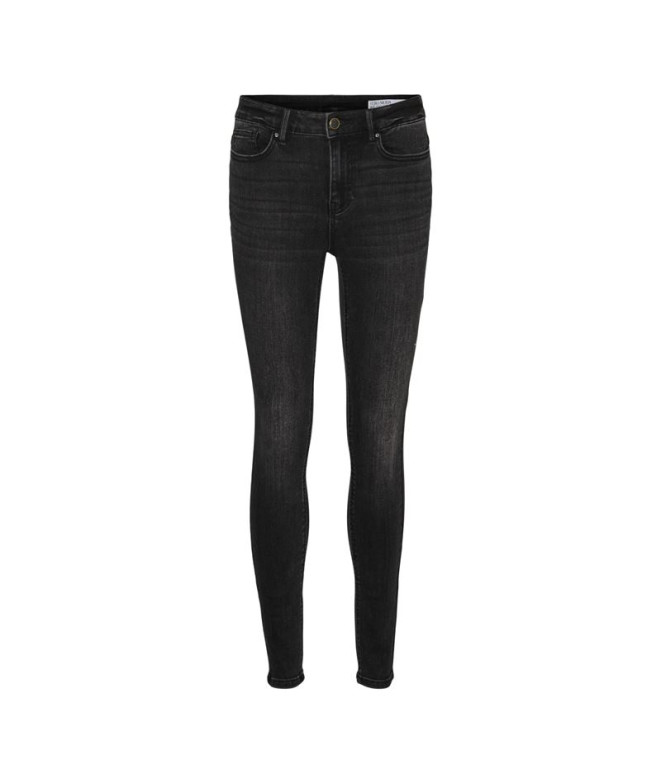 Calça Vero Moda flash Mrkinny Jeans Li111 Black Denim Mulher