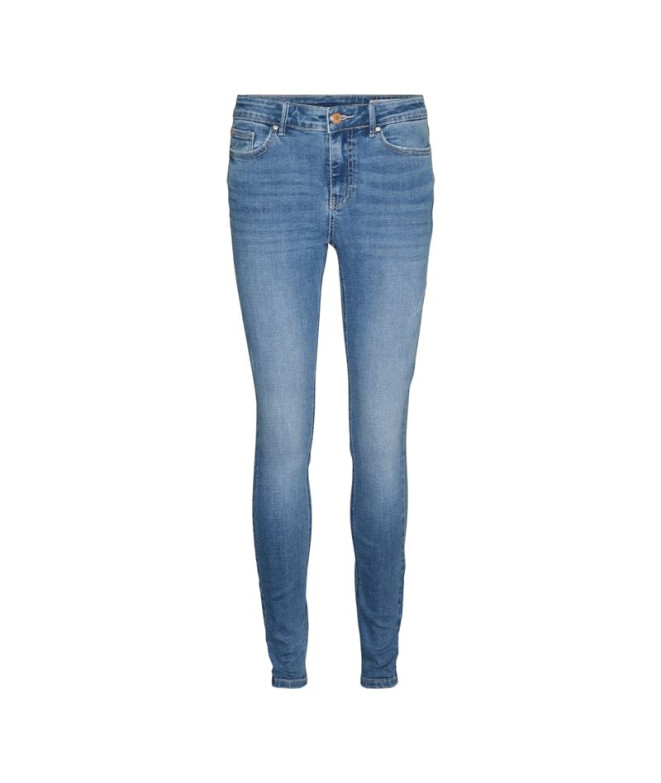 Calça Vero Moda flash Mrkinny Jeans Li347 Medium Blue Denim Mulher