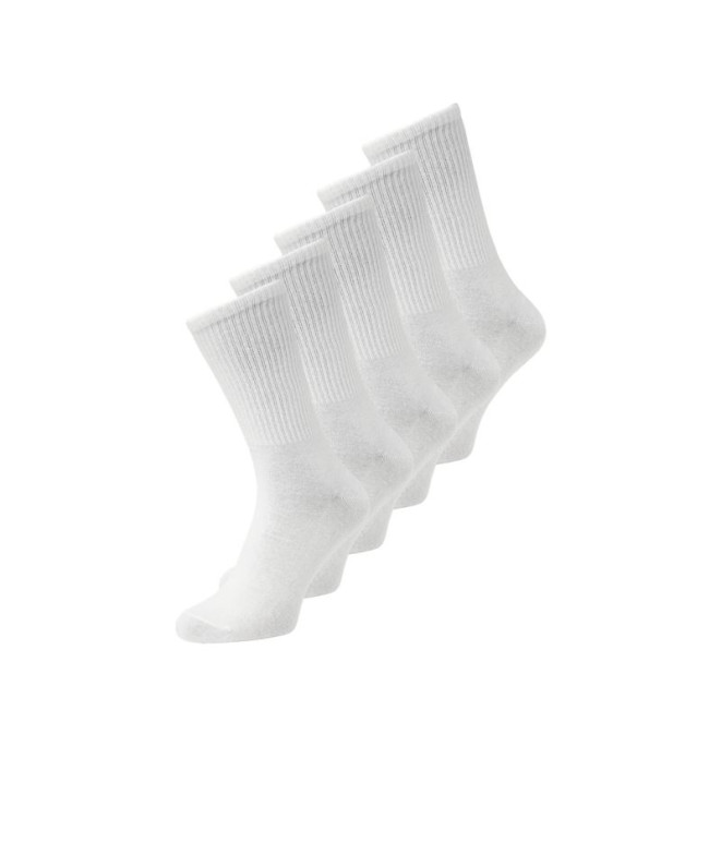 Chaussettes Pack Jack and Jones Jacbasic Tennis 5 Blanc Homme