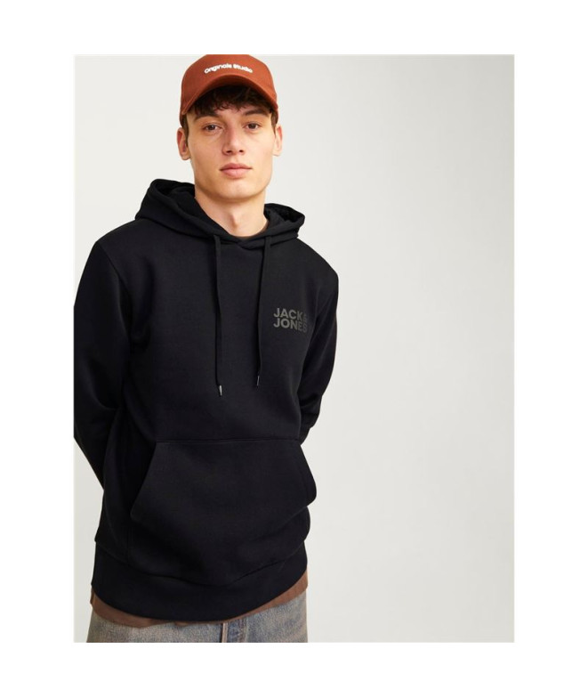 Sudadera Jack & Jones ecorp Logo Black Hombre