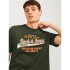 Camiseta Jack and Jones Jjelogo O-Neck 2 Col Kombu Green Hombre