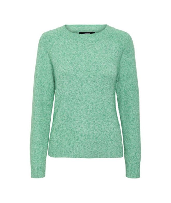 Vero Moda doffy O-Neck Bright Green Sweater Femme