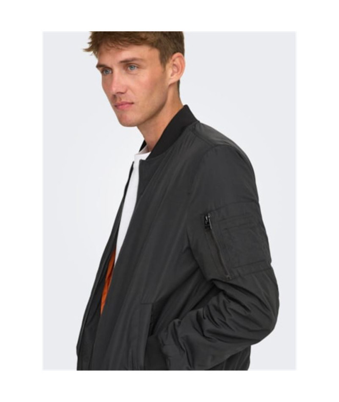 Casaco Only & Sons joshua Homem Preto
