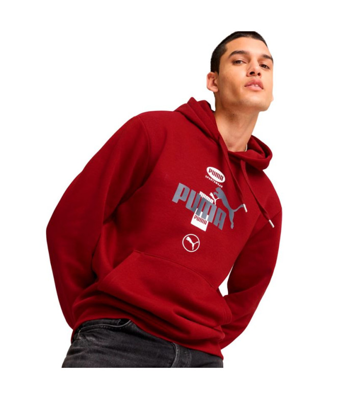 Moletom Casual Casaco com capuz gráfico Puma...