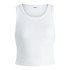 Top Jack and Jones Jxfallon Str Sl Rib Mujer Bright White