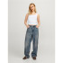 Top Jack and Jones Jxfallon Str Sl Rib Mujer Bright White
