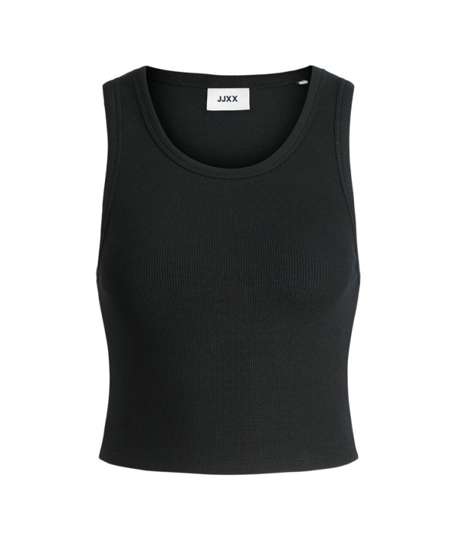 T-shirt Femme Jack and Jones Jxfallon Str Sl Rib Black