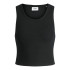 Camiseta Jack and Jones Jxfallon Str Sl Rib Mujer Black