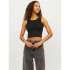 Camiseta Jack and Jones Jxfallon Str Sl Rib Mujer Black
