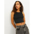 Camiseta Jack and Jones Jxfallon Str Sl Rib Mujer Black