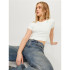 Camiseta Jack and Jones florie Str Ss Rib Bright White Mujer
