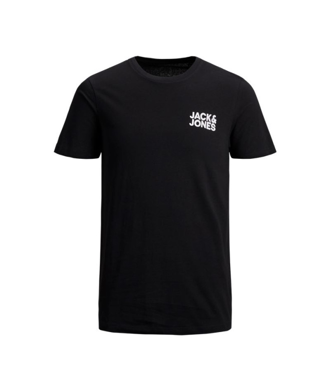 Camiseta Jack and Jones ecorp Logo O-Neck Black Hombre