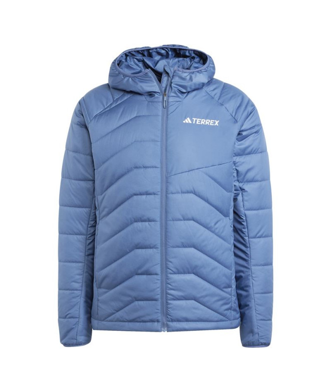 Chaqueta de Montaña adidas Terrex Multi Synthetic Insulated Hooded Hombre Azul