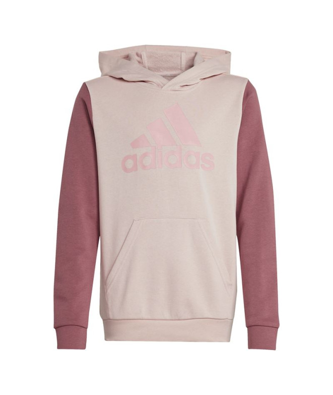 Moletom adidas Infantil Essentials Big Logo Colorblock Rosa