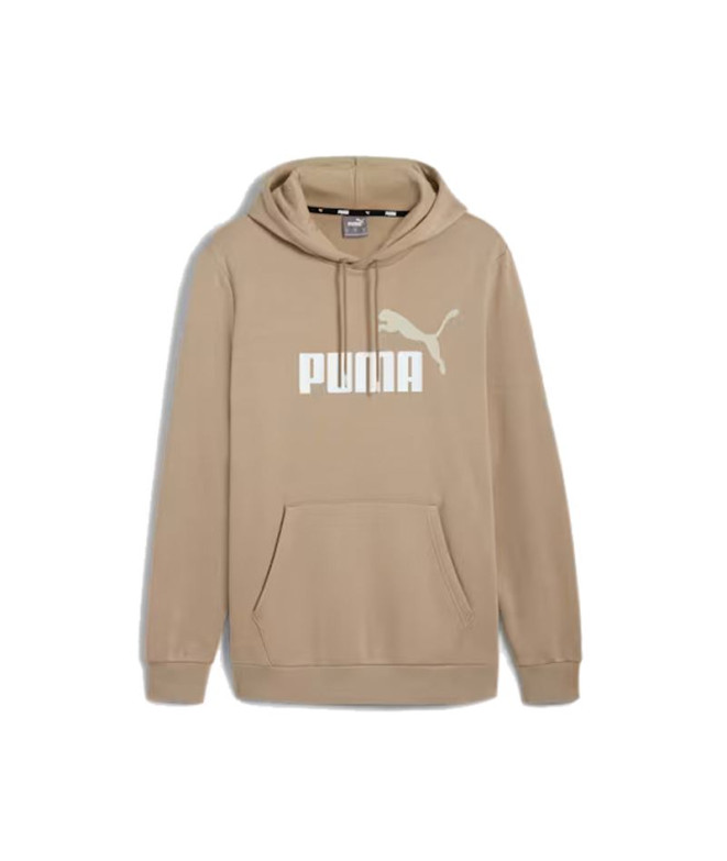 Sweat Décontracté Homme Puma Essentials+ 2 Col Big Logo Fl Beige