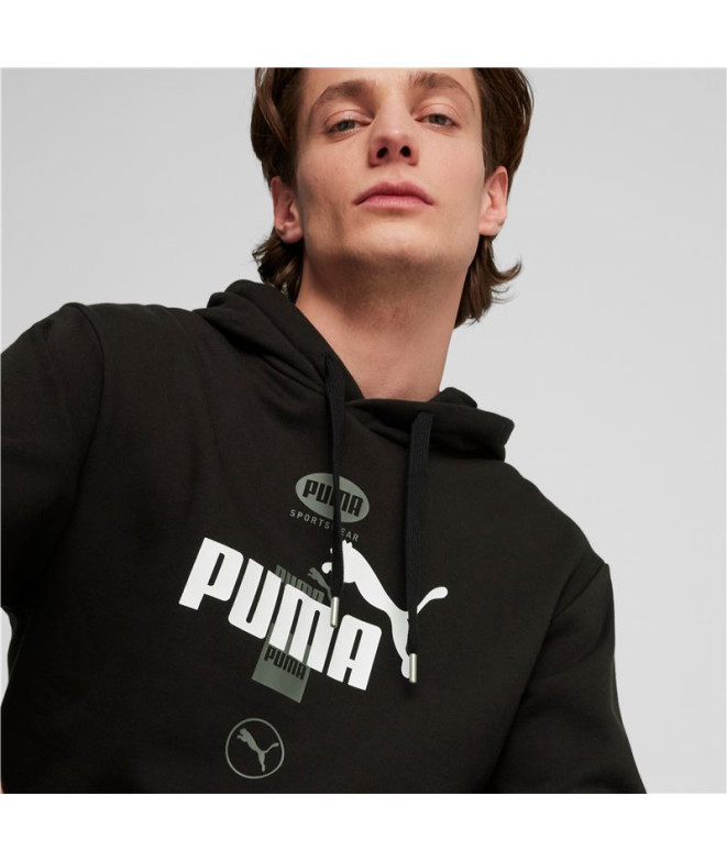 Moletom Casual Homem Puma Power Graphic Preto