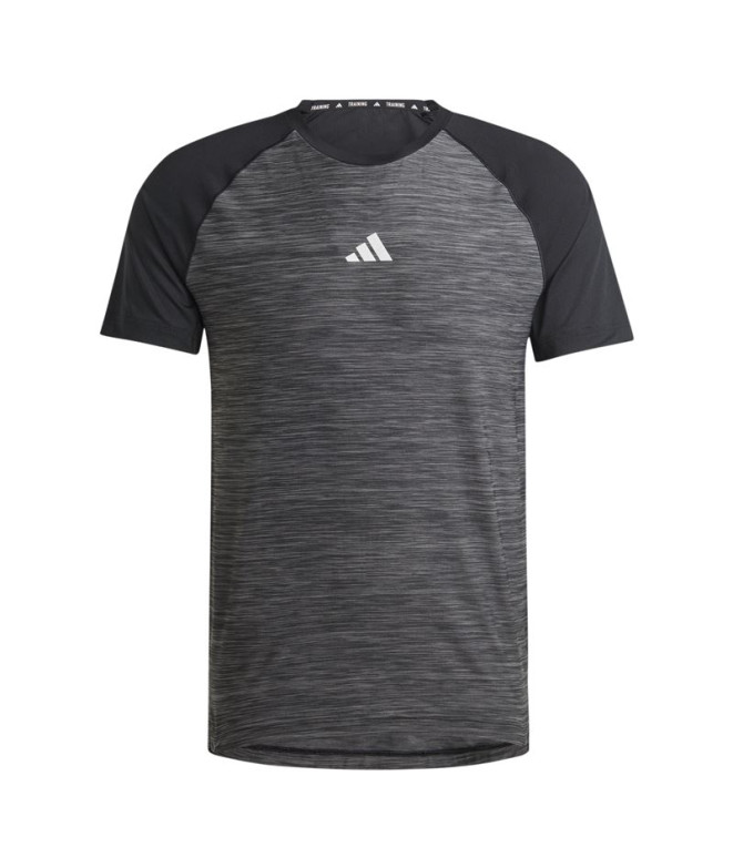 Camiseta Fitness adidas Homem from Gym+ Training 3 Bands Preto