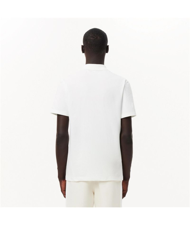 Polo Lacoste Homme Chemise Col Bord-Cotes Blanc