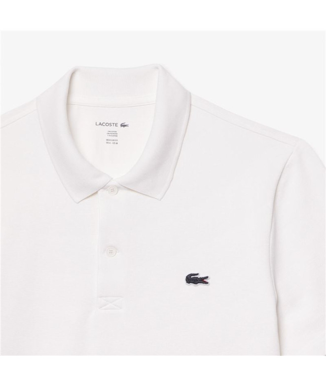 Polo Lacoste Chemise Col Bord-Cotes Hombre Blanco