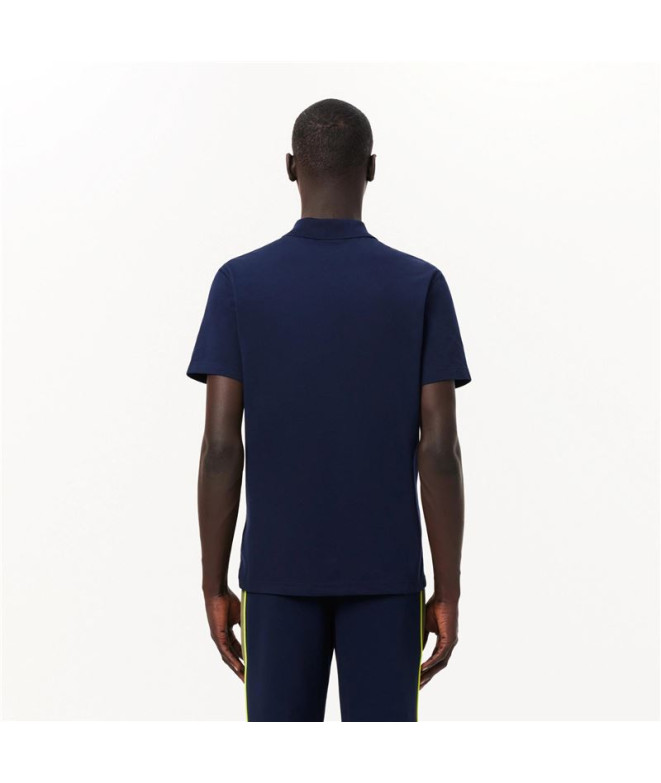 Polo Lacoste Chemise Col Bord-Cotes Bleu Homme