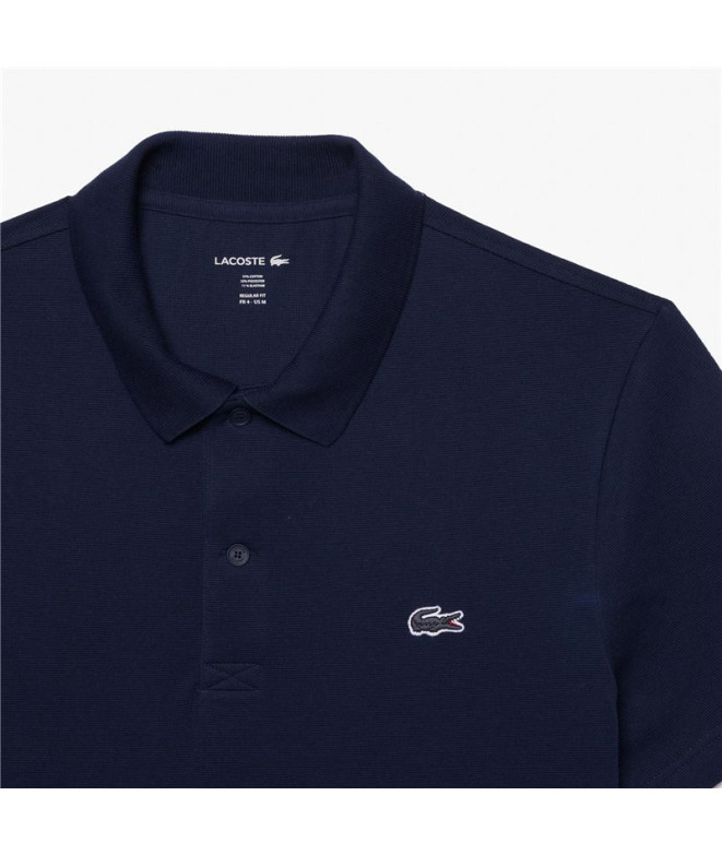 Polo Lacoste Chemise Col Bord-Cotes Bleu Homme