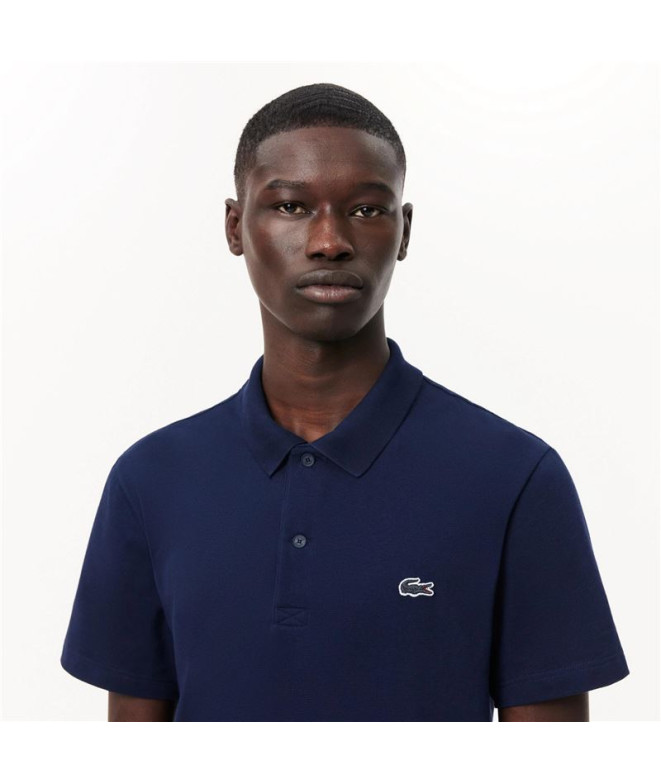 Polo Lacoste Chemise Col Bord-Cotes Bleu Homme
