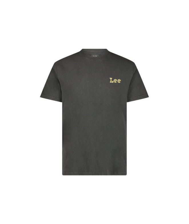 Camiseta Homem Lee Ss Working West Washed Preto