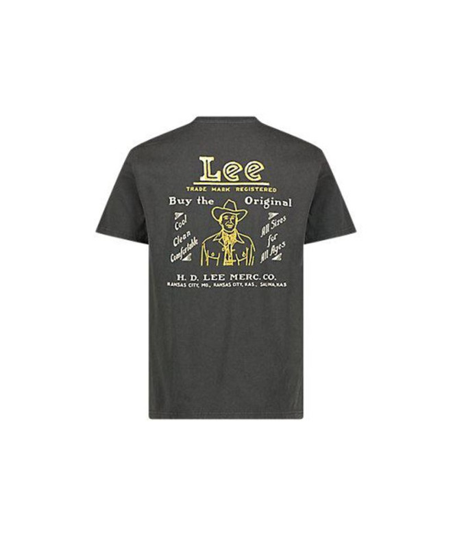 T-shirt Homme Lee Ss Working West Washed Black