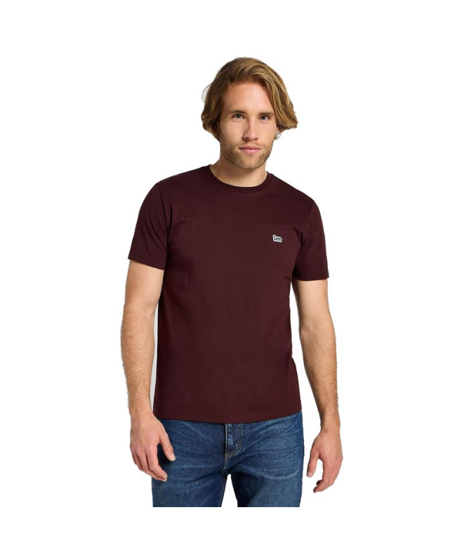 Camiseta Homem Lee Ss Patch Logo Velvet Beet Purple