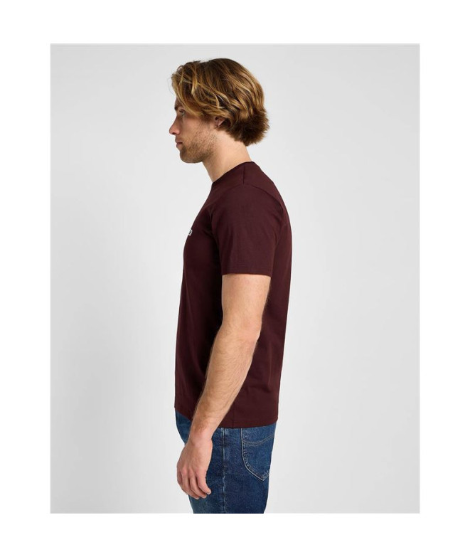 Camiseta Homem Lee Ss Patch Logo Velvet Beet...