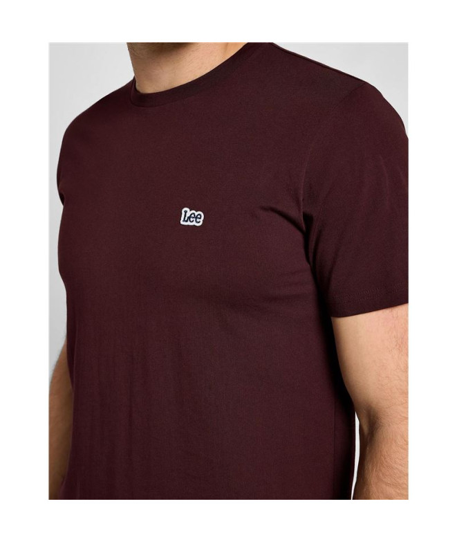 Camiseta Homem Lee Ss Patch Logo Velvet Beet...