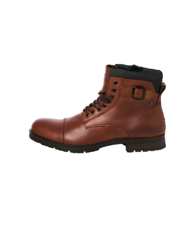 Homem Jack & Jones Botas Jfwalbany Couro Castanho Pedra