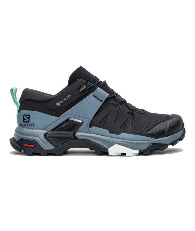 Chaussures Montagne Salomon de X Ultra 4 Gore-Tex Noir/Gris/Bleu Femme