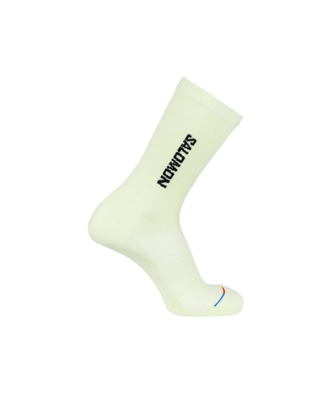 Chaussettes Montagne Salomon de 365 Crew Crème citron vert/noir