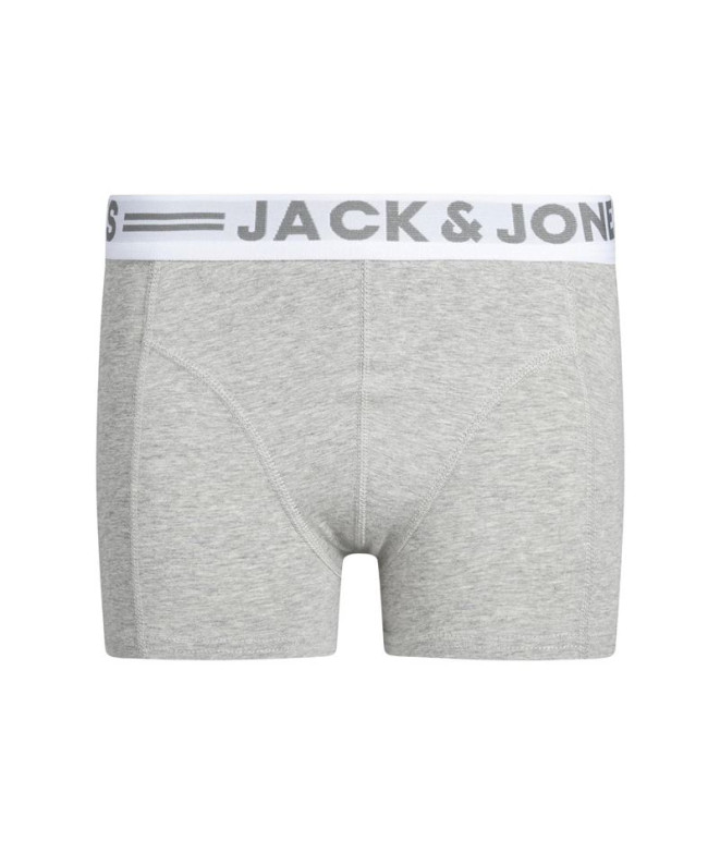 CuecasPack Infantil Jack & Jones Sense 3- Melange cinzento claro