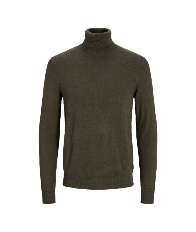 Homem Jack & Jones eemil Knit Roll Pullover Olive Night