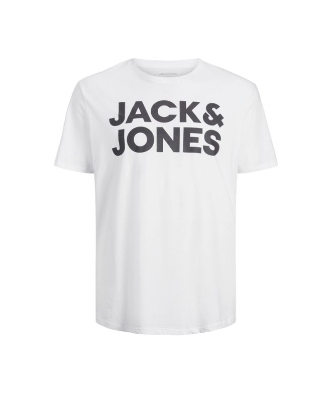 Camiseta Homem Jack & Jones ecorp Logo O-Neck Branco