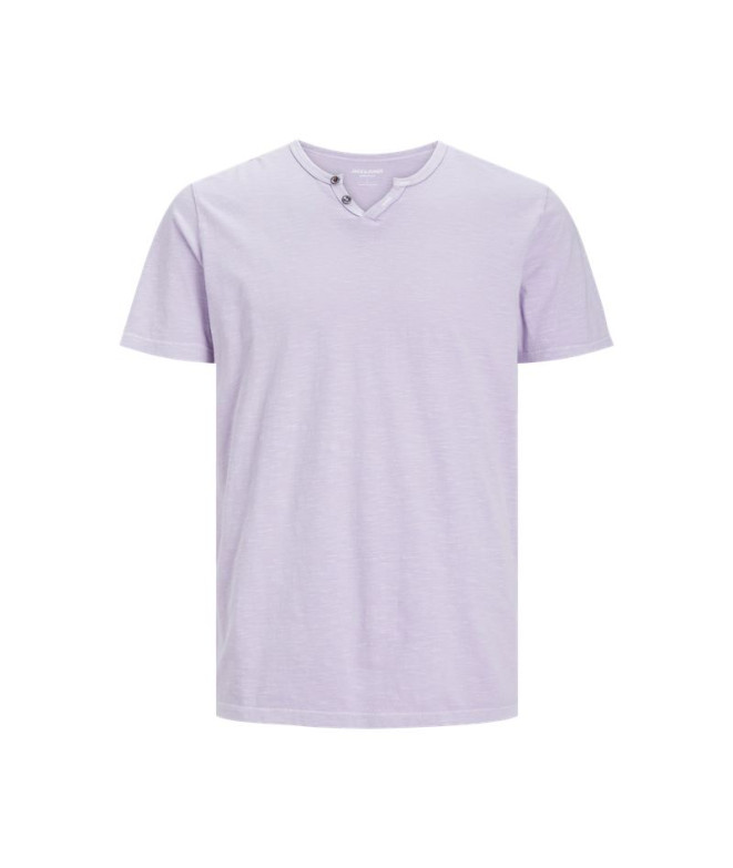 Camiseta Homem Jack & Jones com gola dividida Purple Rose