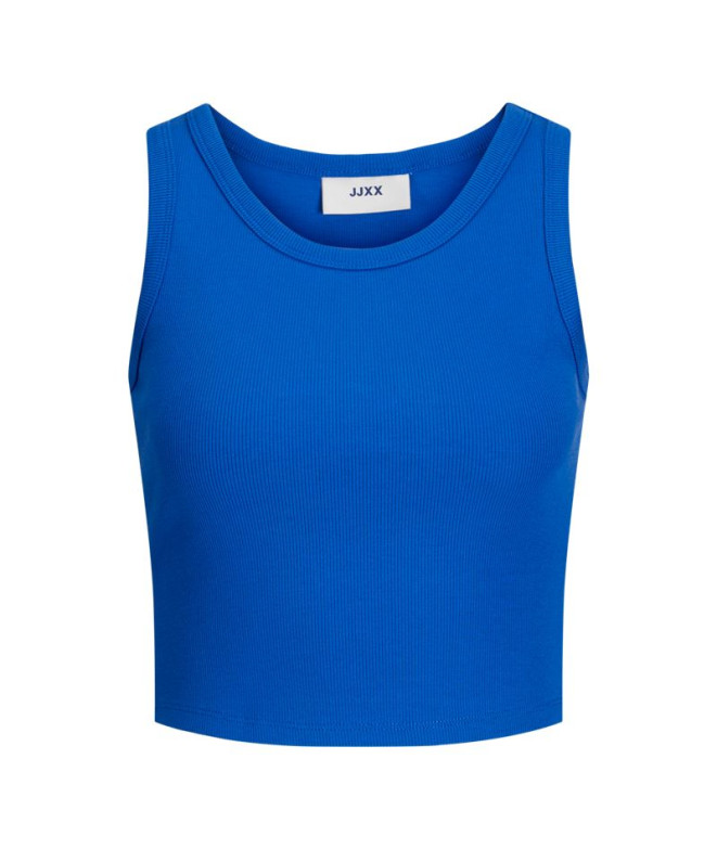 Top Jack & Jones fallon Str SL Rib Mujer Blue Iolite
