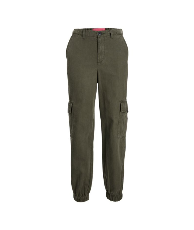 Femme Pantalon Jack and Jones holly Rlx Cargo Hw Forest Night