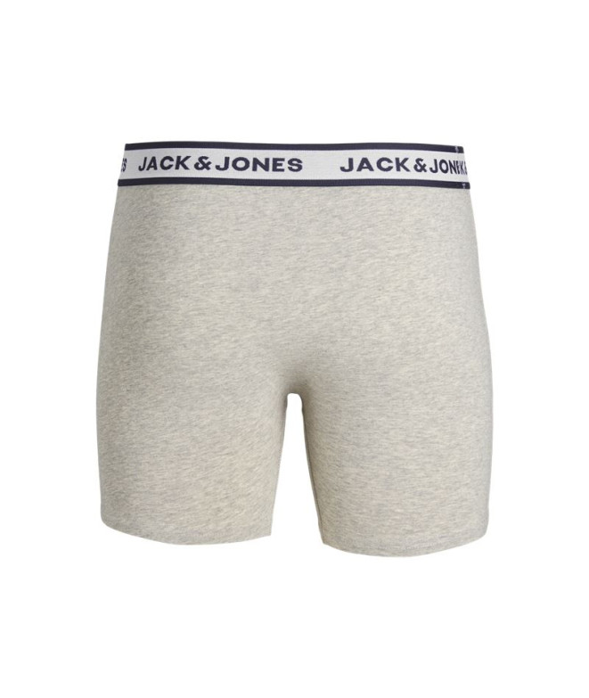 Cuecas Pack Homem Jack & Jones Jacsolid 3 Melange cinzento claro