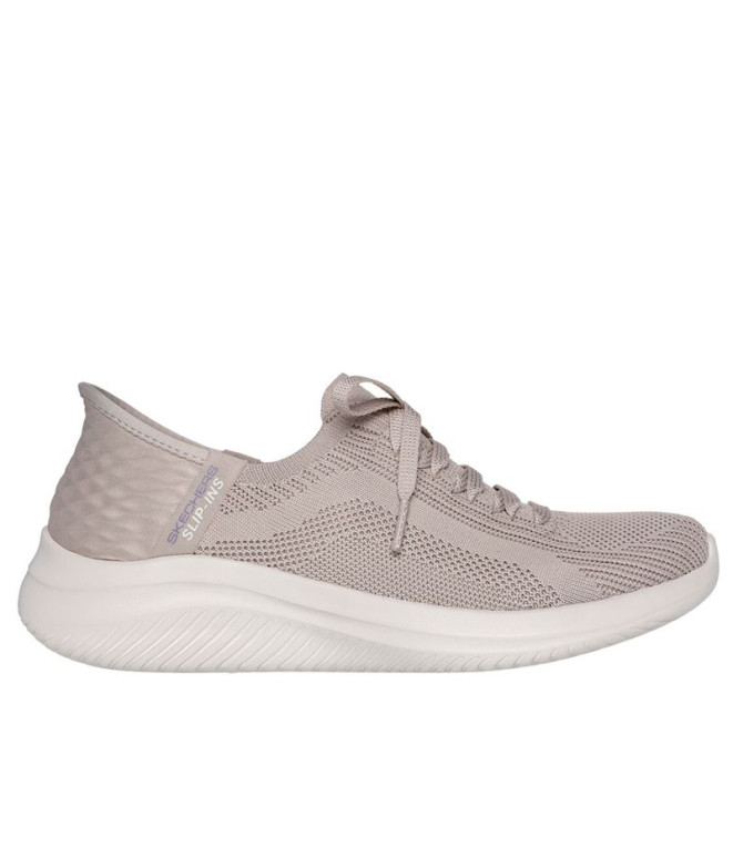 Sapatilhas Skechers Ultra Flex 3.0 Taupe Knit/Trim Mulher