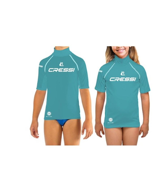 Camiseta de Buceo Cressi Rashguard 2024 Infantil Turquesa