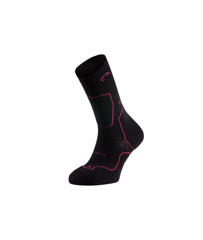 Calcetines de Montaña Lurbel Posets Five Negro/Fucsia