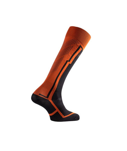 Meias de Montanha Lurbel Ski Pro Six Preto/Laranja 2