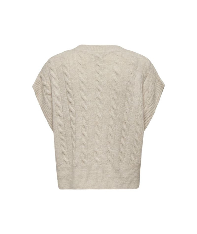 Sweat Gilet Only melody Oatmeal Femme
